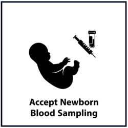 Accept newborn blood sampling