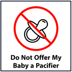 Do not give my baby a pacifier (red)