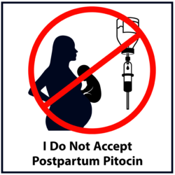 I do not accept postpartum Pitocin (red)