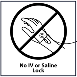 No IV or saline lock (black)