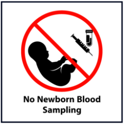 No newborn blood sampling (red)