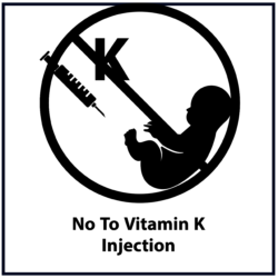 No vitamin K injection (black)
