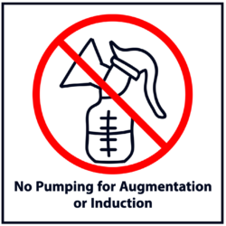 No pumping for augmentation or induction (red)