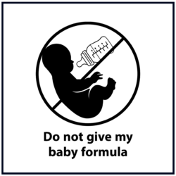 Do not give my baby formula (black)