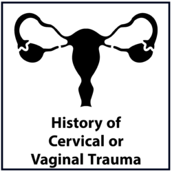 History of cervical or vaginal trauma