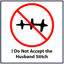 I do not accept the husband stitch (red)