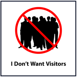 I Don't Want Visitors (red)