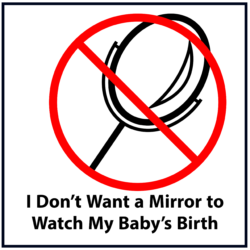 I don't want a Mirror to Watch My Baby's Birth (red)