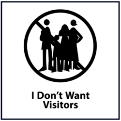 I Don't Want Visitors (black)