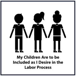 My children are to be included as I desire in the labor process