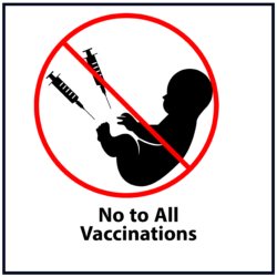 No to all vaccinations (red)
